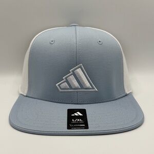 ADIDAS Golf 3 Stretch Fit Fairway Collection Men’s Hat L/XL Wonder Blue White